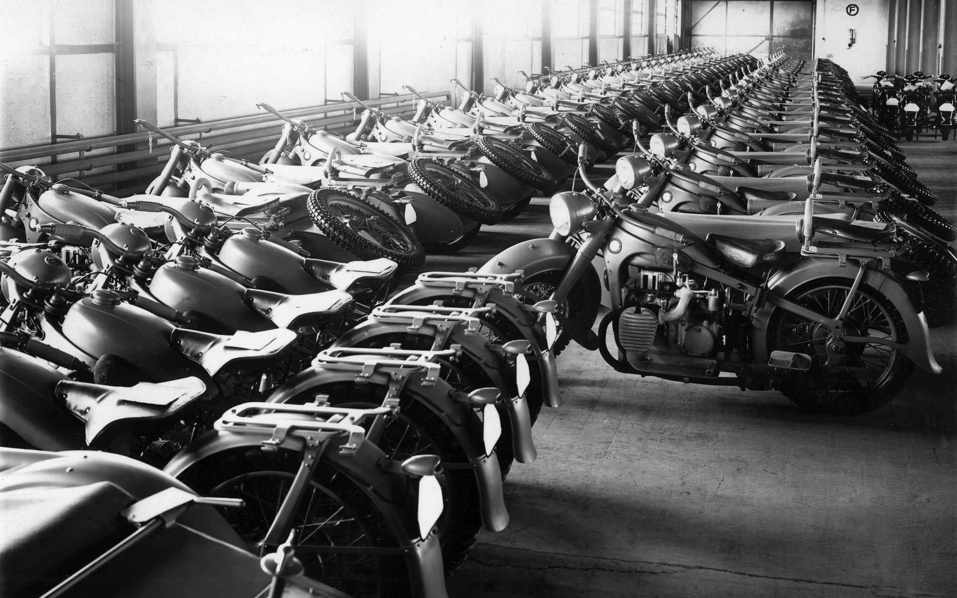 BMW motorcycle production plant Spandau 1958