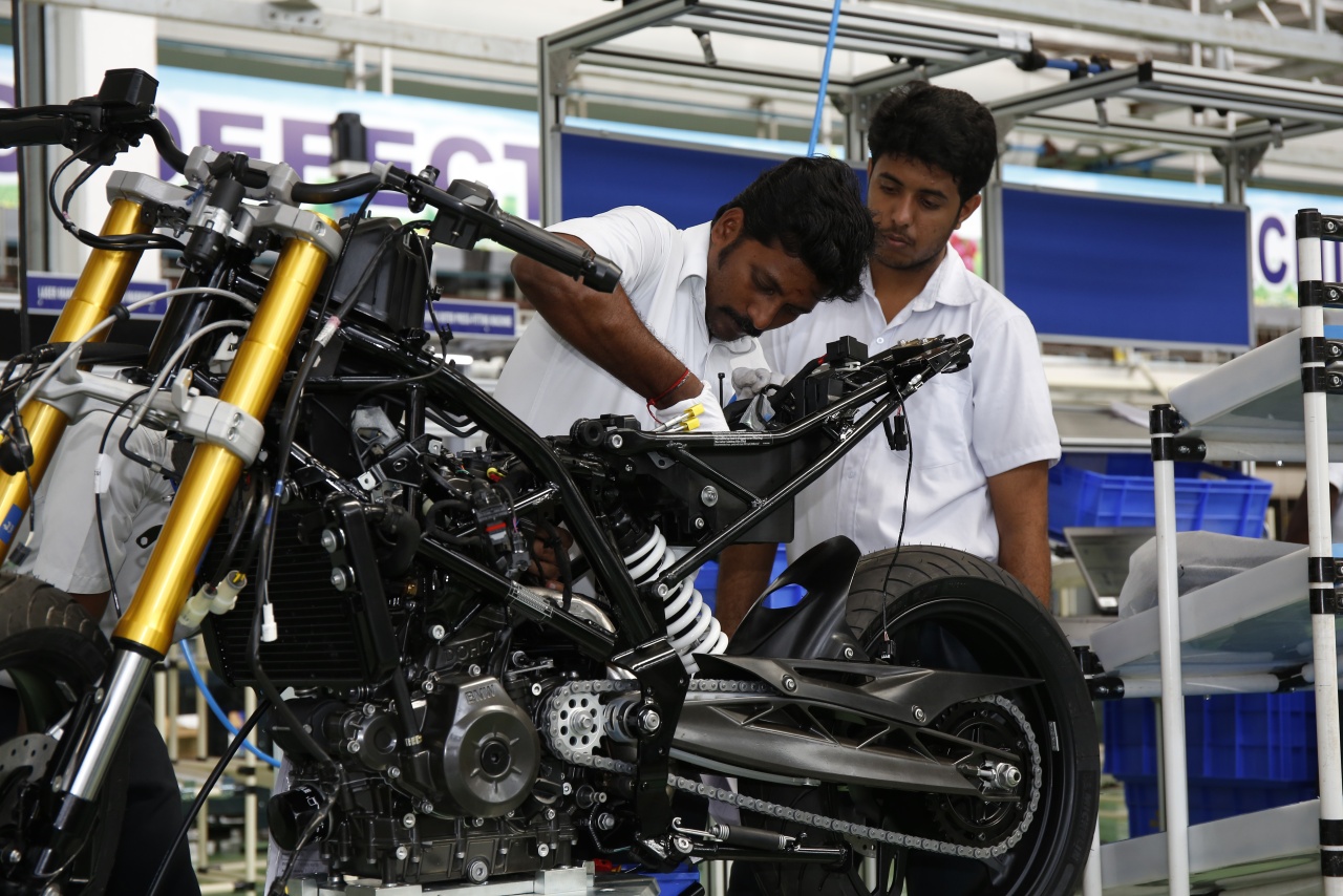 Motorcycle production at the plant in Manaus, Brazil