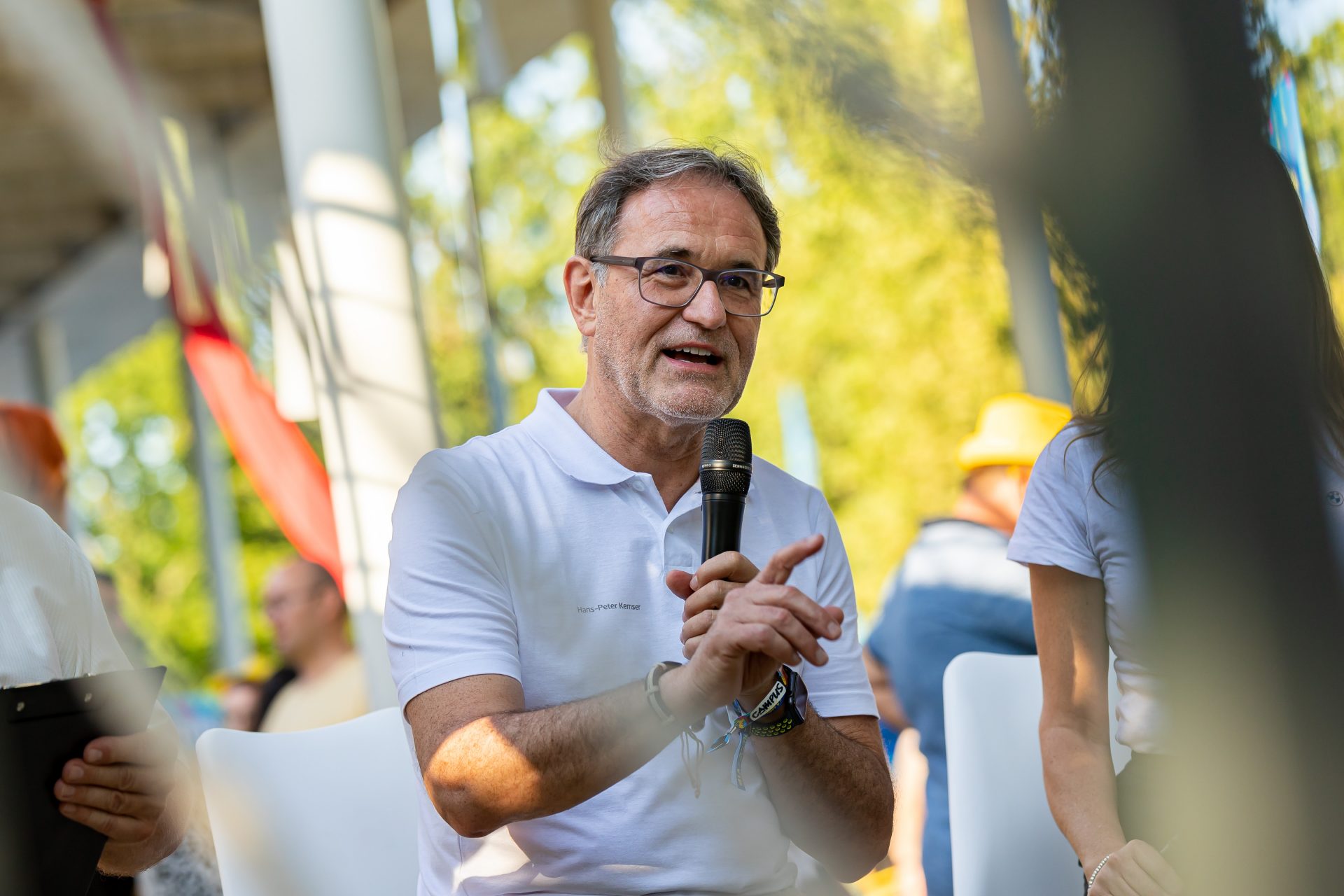 A man is giving a speech