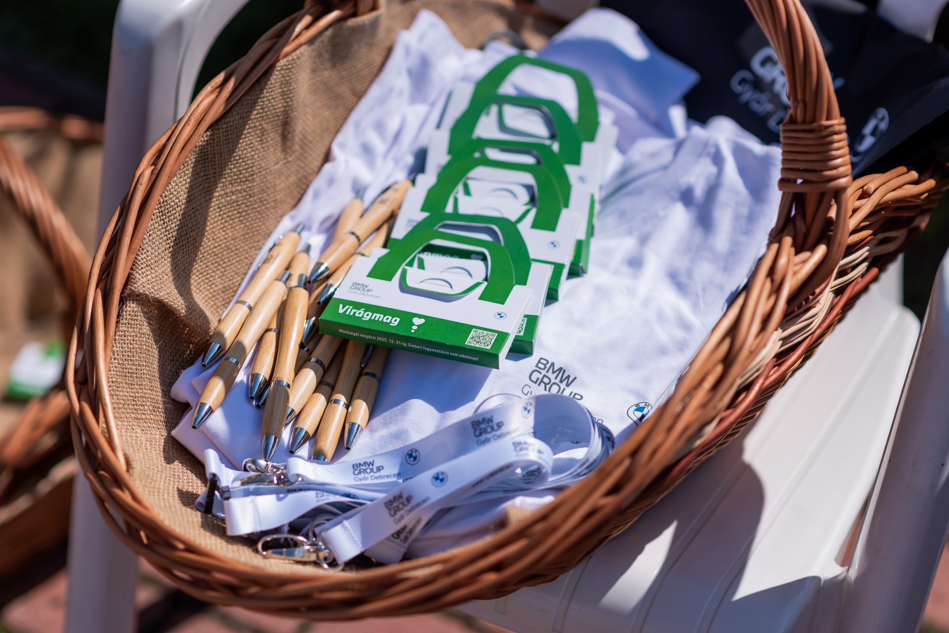 A basket full of complementary gifts