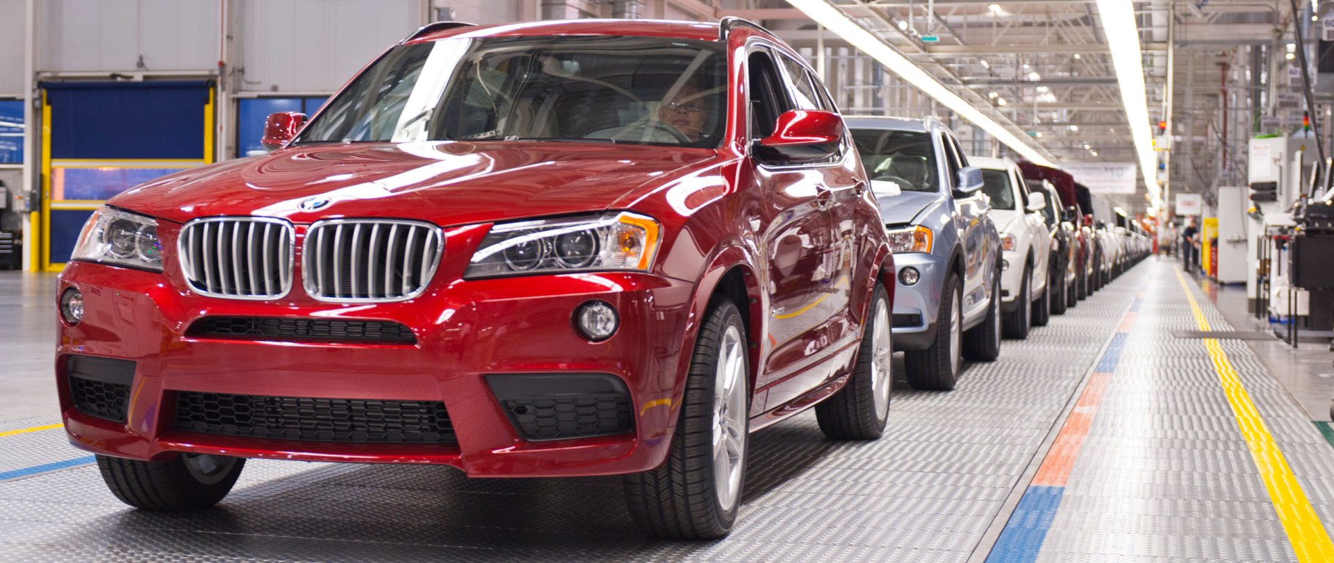 Two Millionth BMW assembled at Plant Spartanburg on the finish line. 