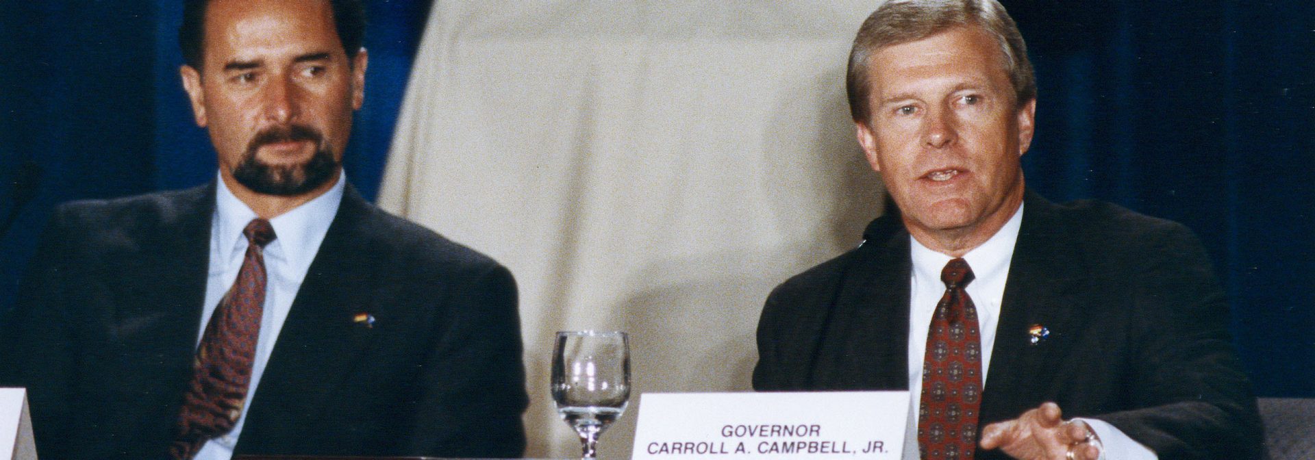 Governor Carroll A. Campbell, Jr. at press conference for BMW announcement of U.S. plant to be built in South Carolina.  