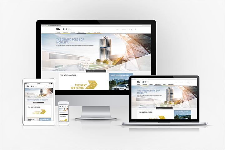 BMW Website on several devices