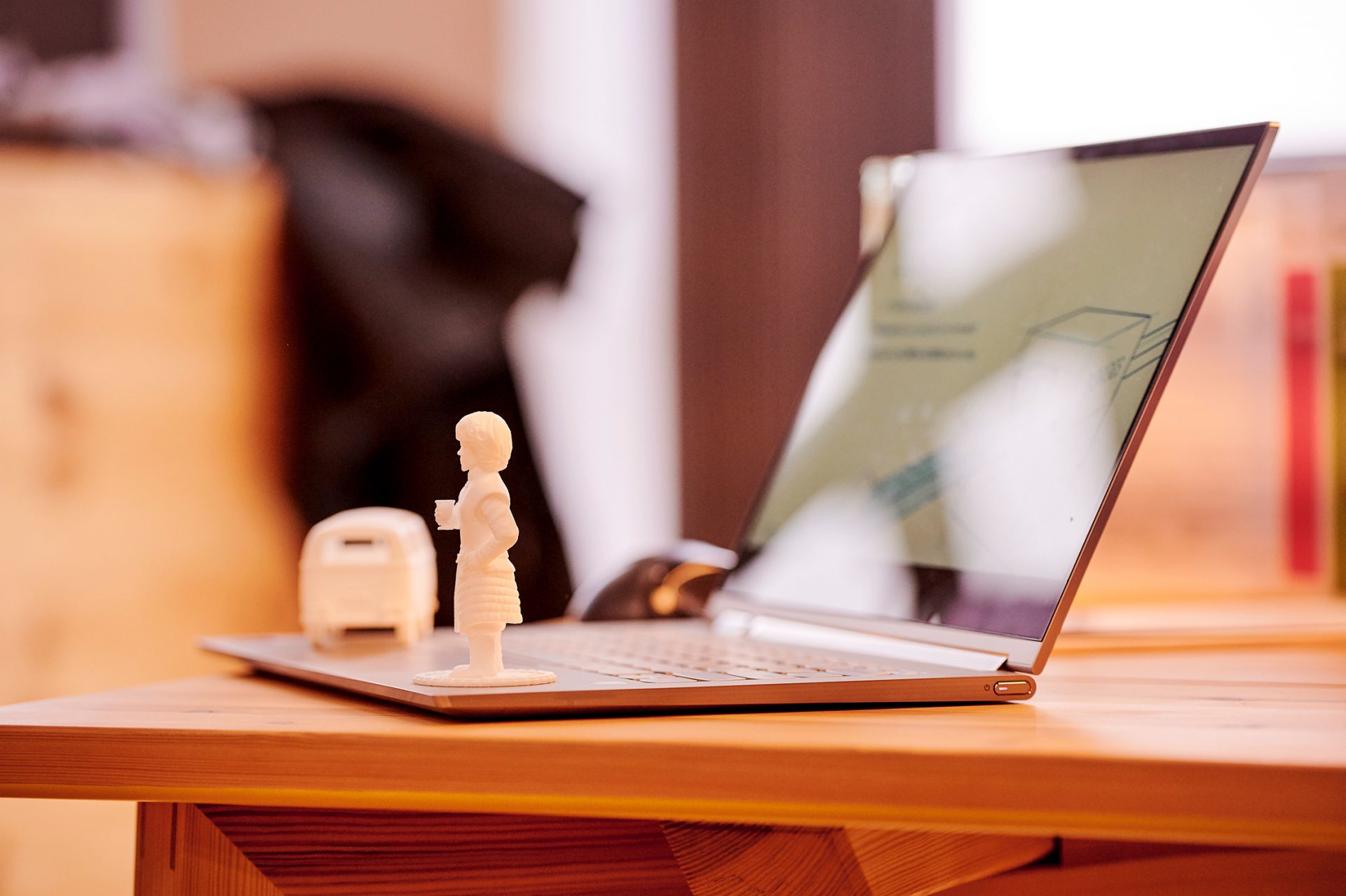 A laptop on a table