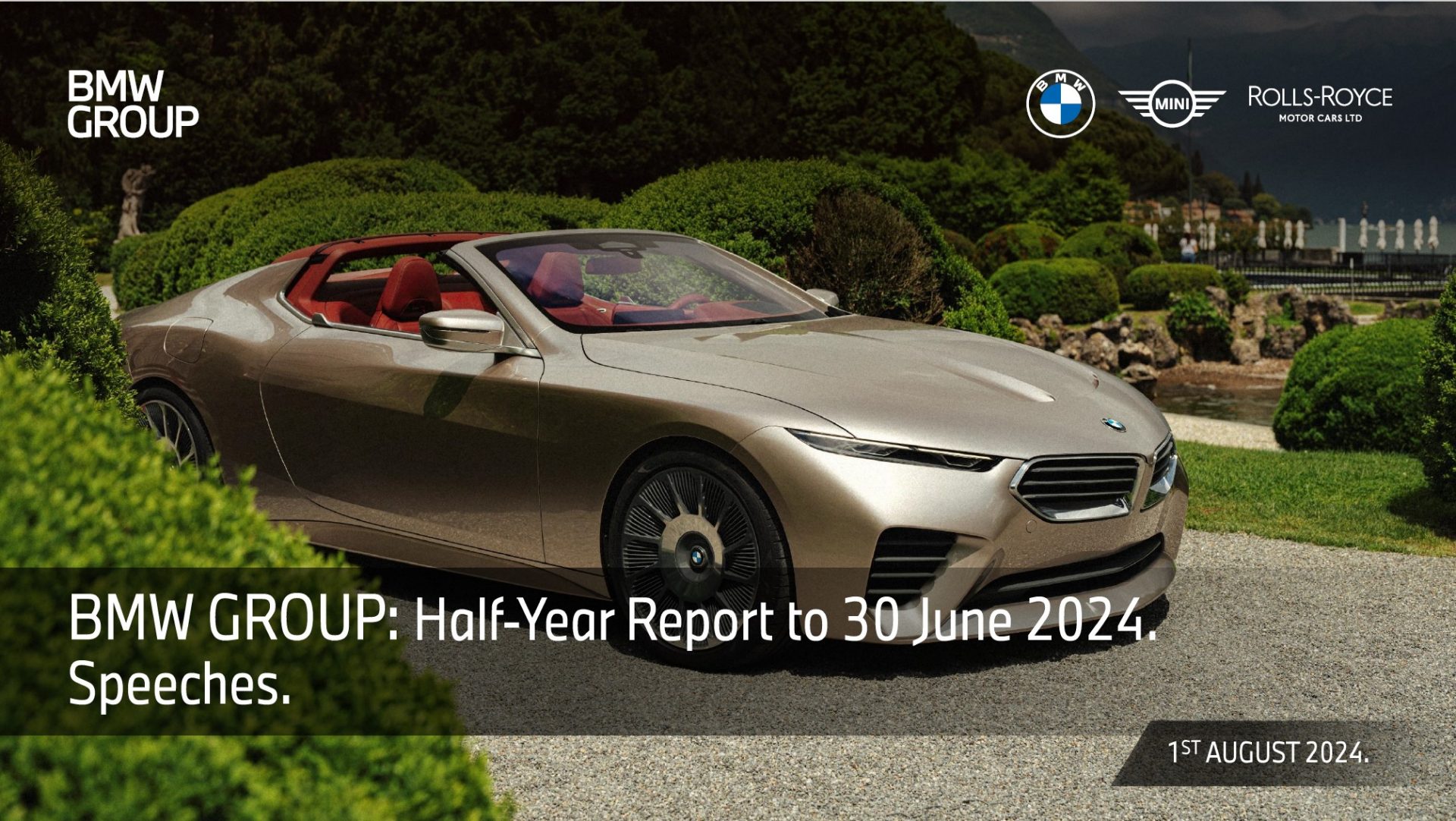 BMW Group Half-Year Report to 30 June 2024. Speeches.