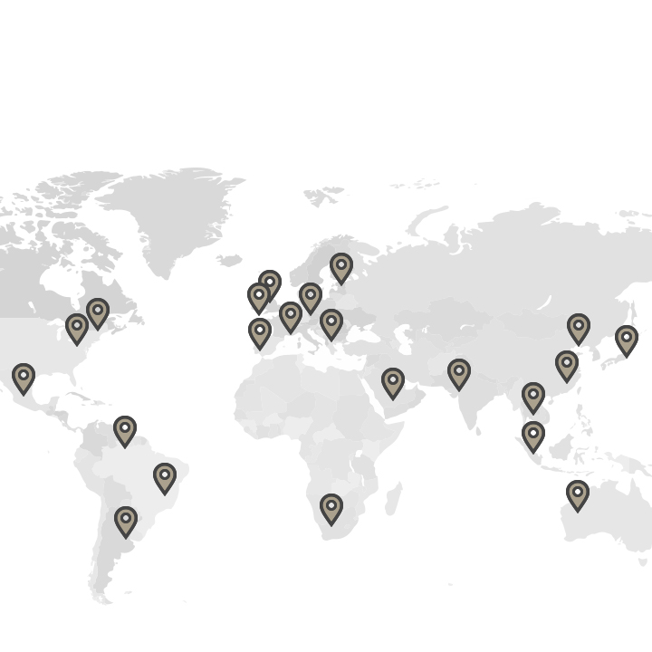 A map with BMW Group Locations.
